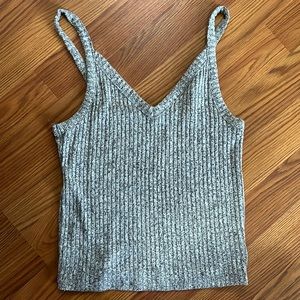 American Eagle Gray Soft and Sexy Rib Top